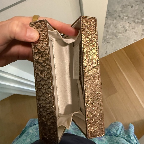 Nancy Gonzalez Gold Python Clutch - Picture 4 of 5